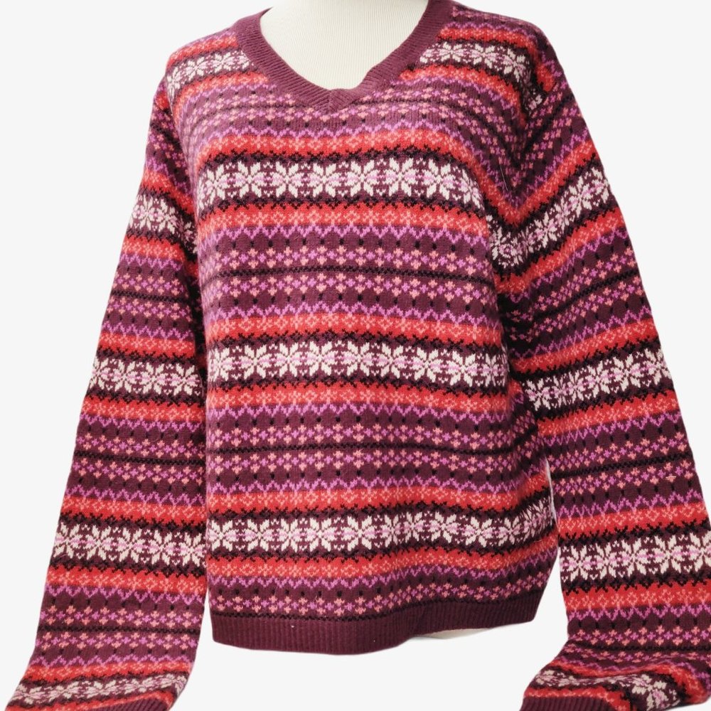 Vintage 1980s 90s Nordic Lambswool Sweater Purple